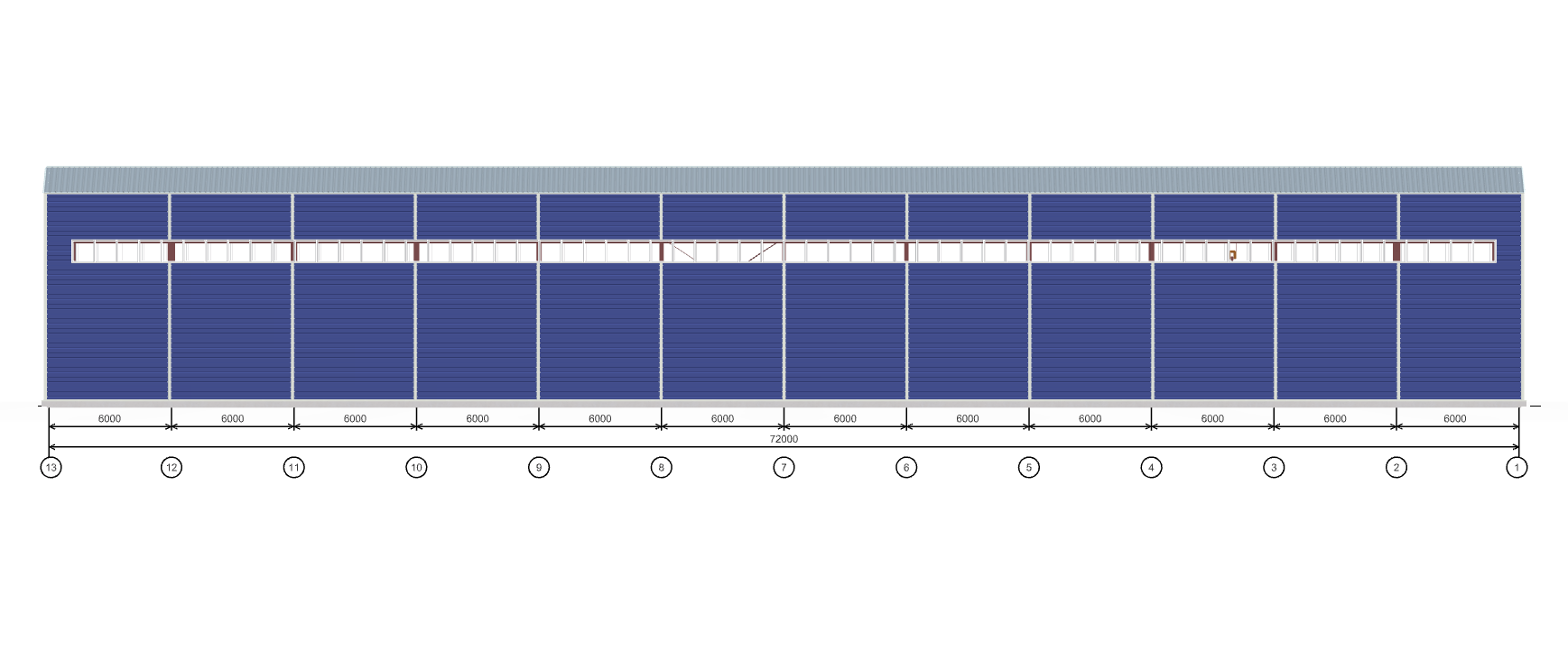 Производственное здание с кран-балкой, 1728 кв.м