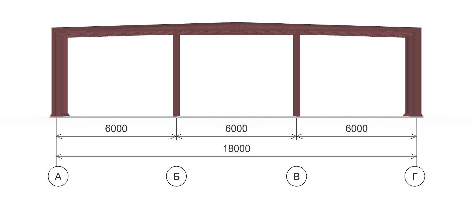 Каркас для гипермаркета, 1080 кв.м