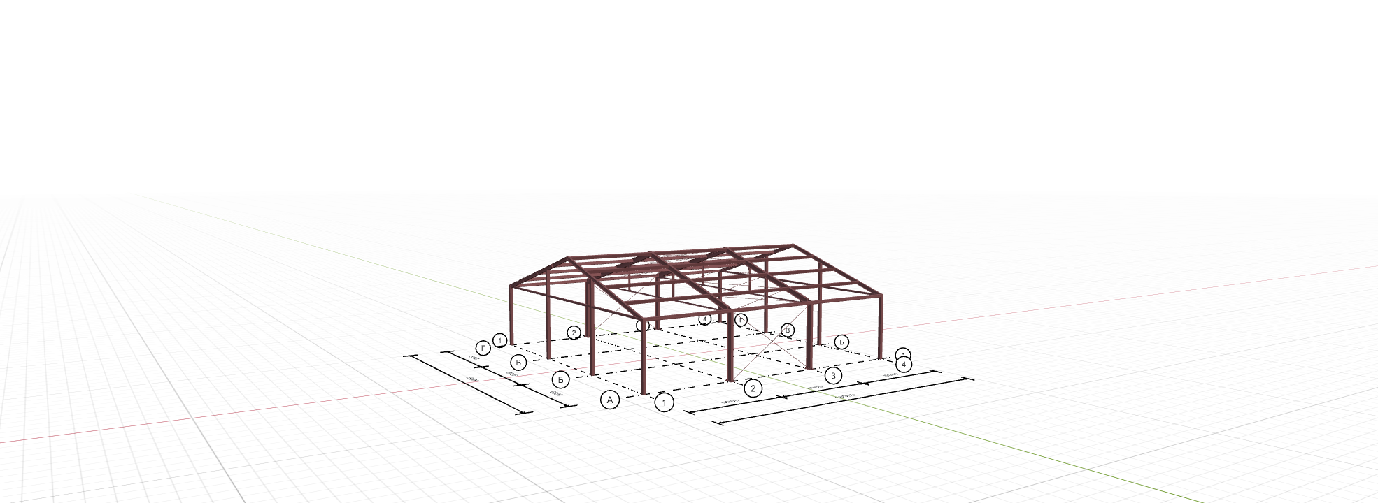 Каркас здания для хранения урожая, 324 кв.м
