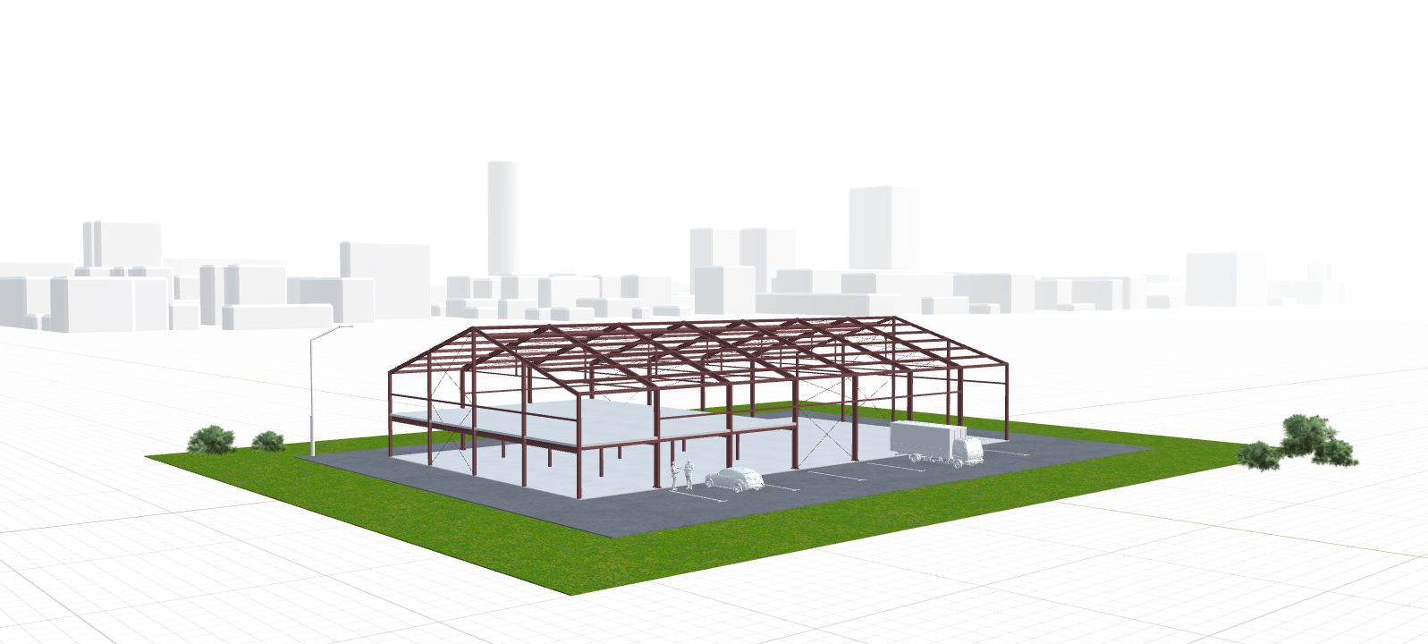 Каркас для зернохранилища, 1008 кв.м
