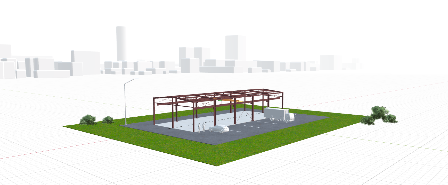 Каркас производственного здания с кран-балкой, 360 кв.м