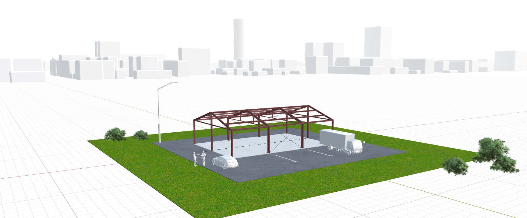 Каркас склада, 216 кв.м