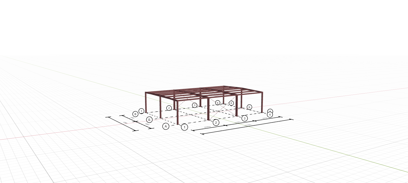Каркас для магазина, 216 кв.м