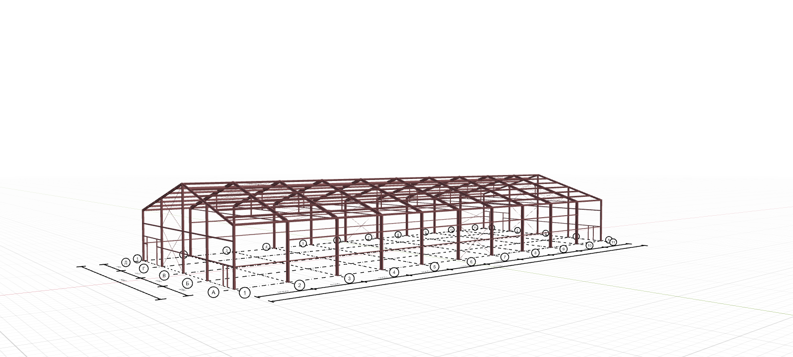 Быстровозводимый ангар для сельхозтехники, 1440 кв.м