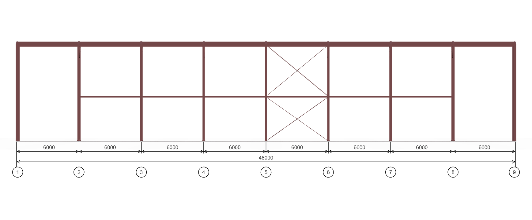 Каркас для автосалона, 864 кв.м 