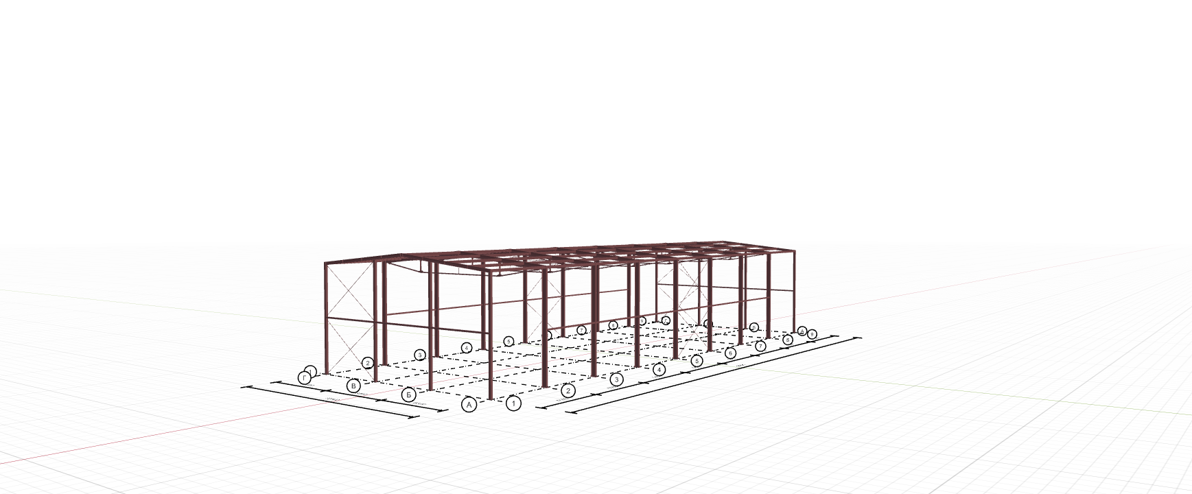 Каркас для склада удобрений, 864 кв.м