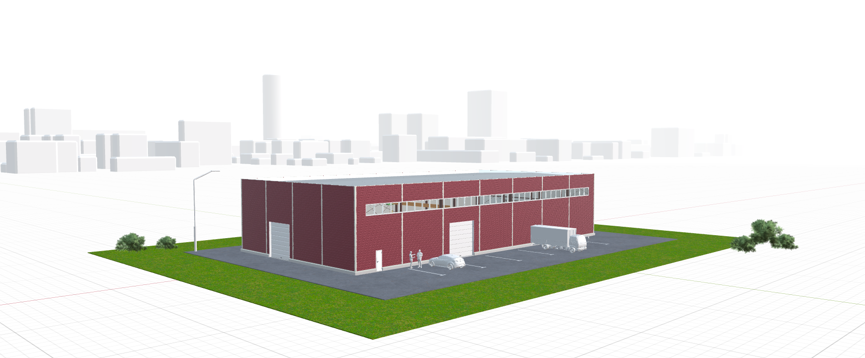 Производственное здание с кран-балкой, 882 кв.м