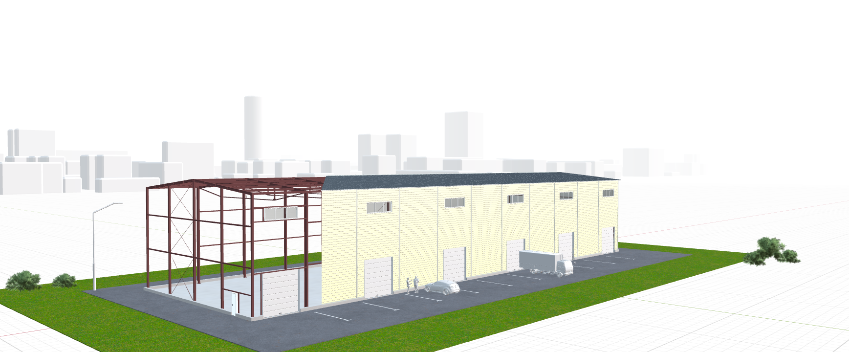 Ангар для грузового транспорта, 1386 кв.м