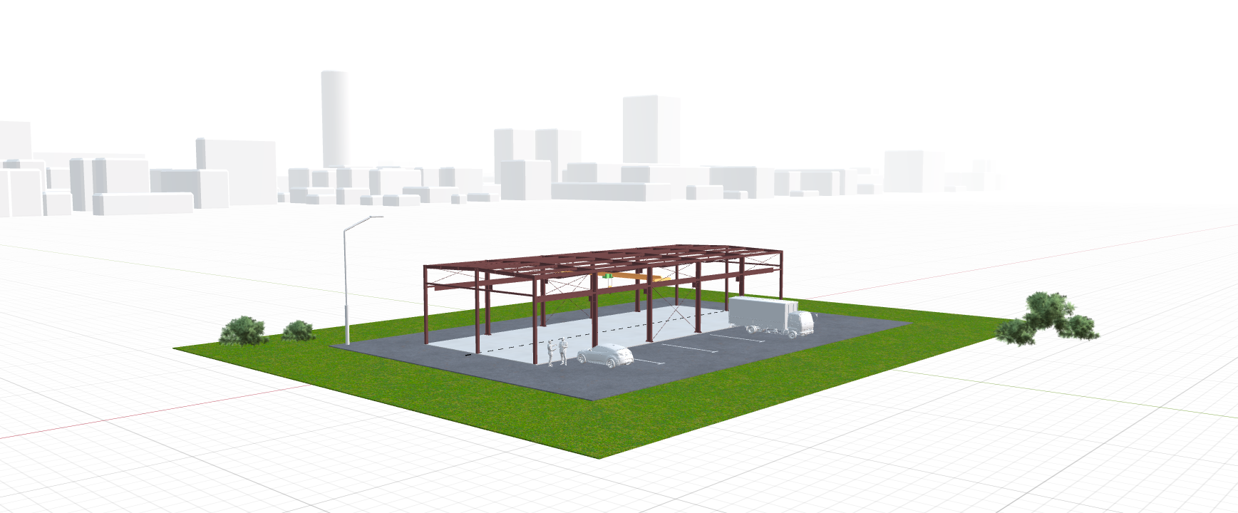 Каркас производственного цеха с кран-балкой, 360 кв.м