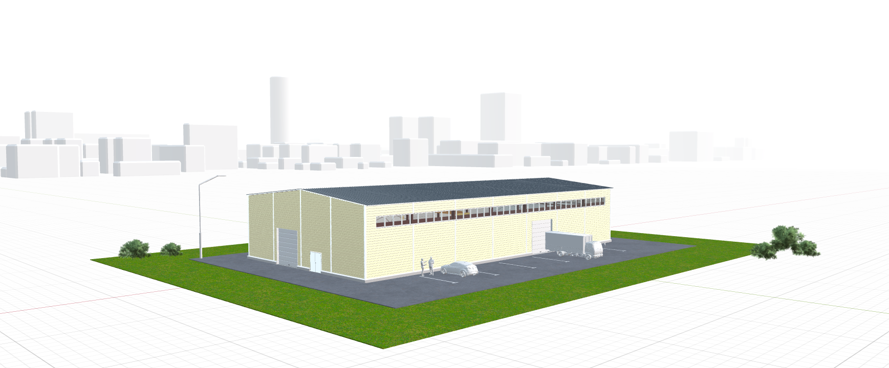 Производственный цех с кран-балкой, 882 кв.м