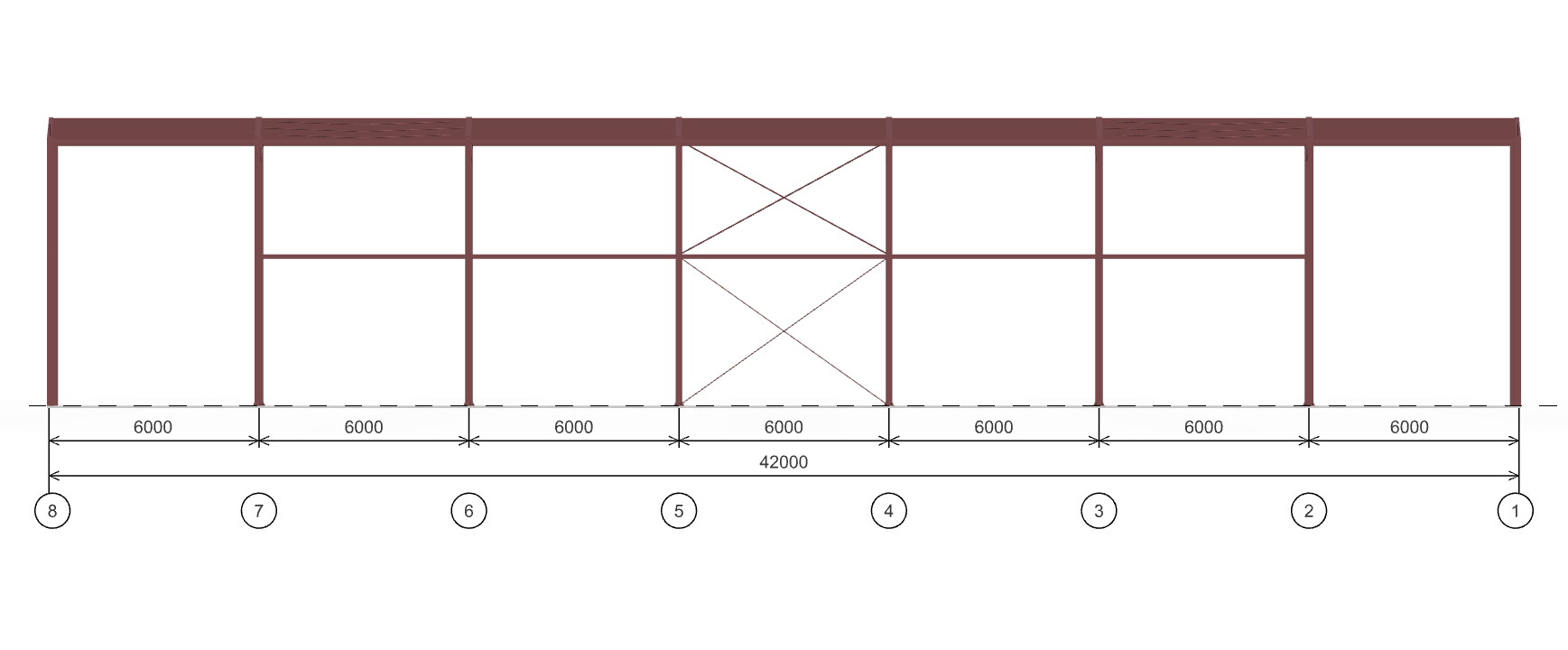 Каркас склада, 504 кв.м