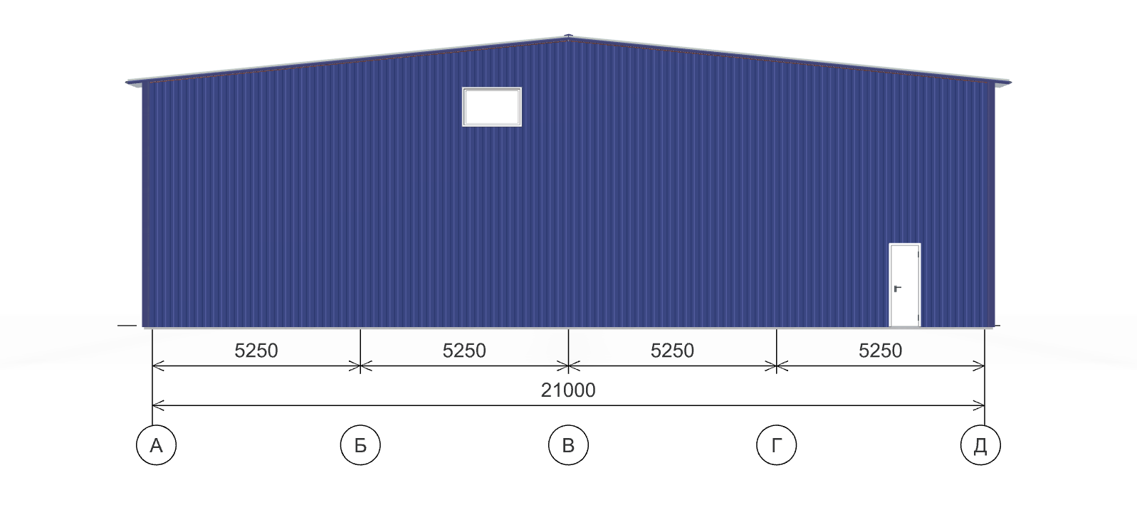 Быстровозводимый ангар для спецтехники, 630 кв.м