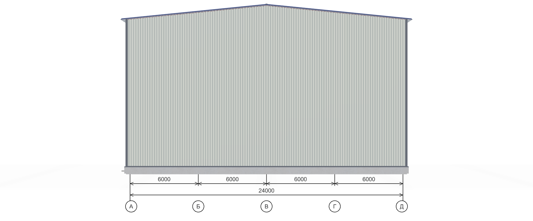 Холодный ангар с кран-балкой, 2304 кв.м