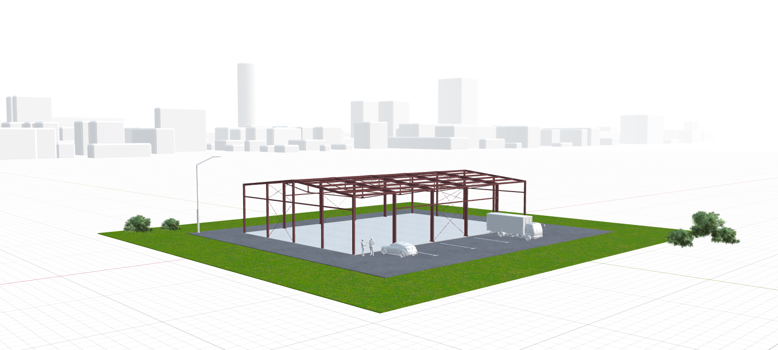 Каркас для автосервиса, 630 кв.м
