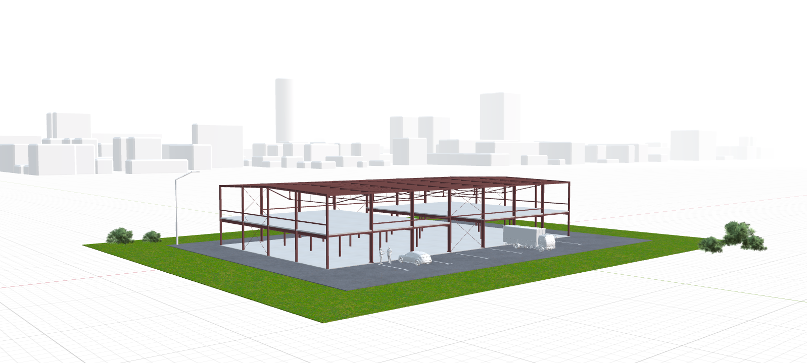 Каркас для автосалона, 1008 кв.м