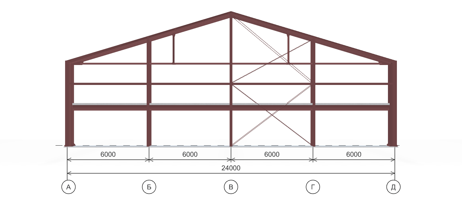 Каркас для зернохранилища, 1008 кв.м