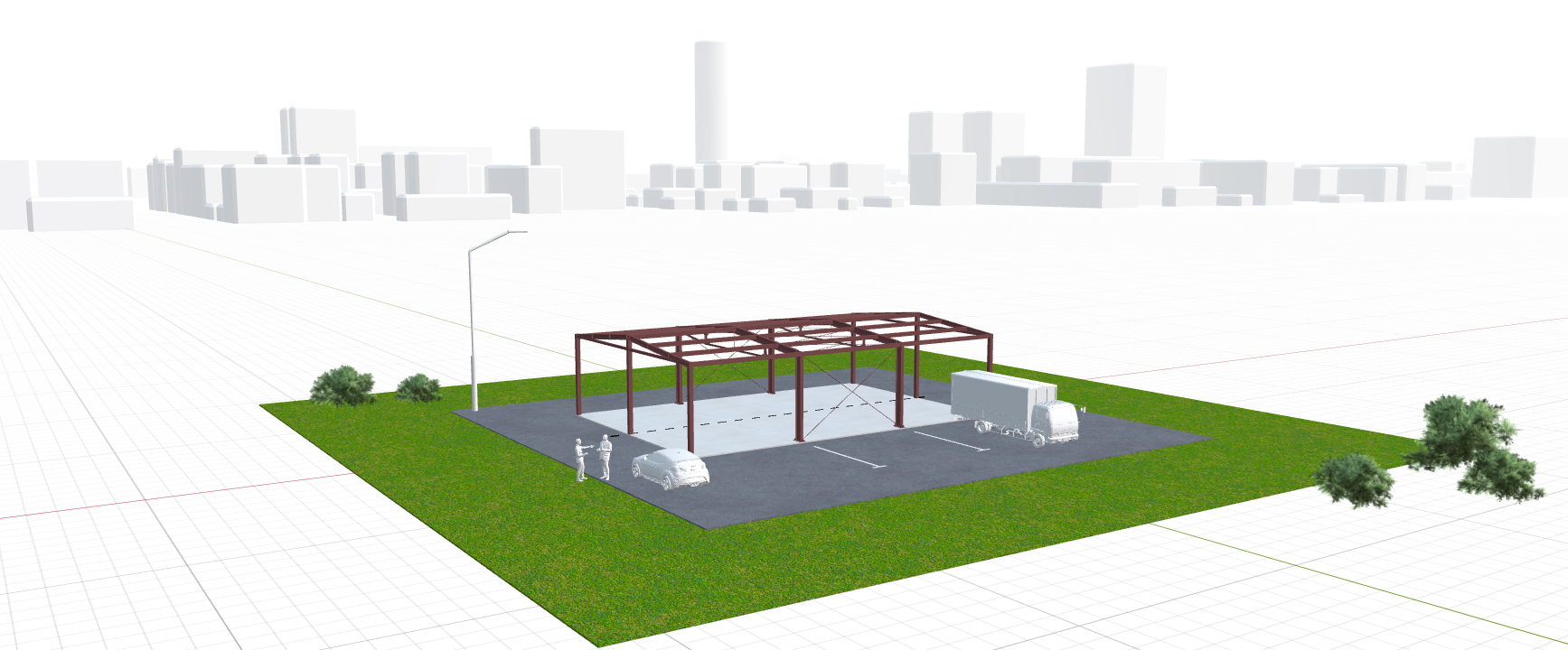 Каркас склада, 216 кв.м
