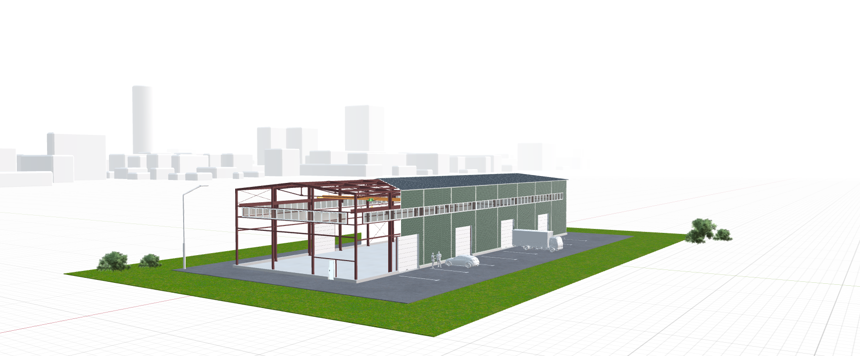 Быстровозводимый цех, 972 кв.м