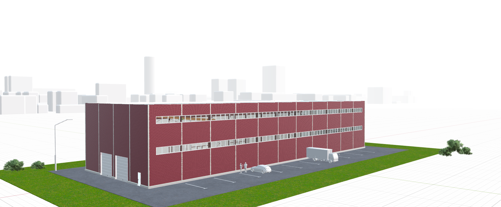 Производственное здание с кран-балкой, 1386 кв.м