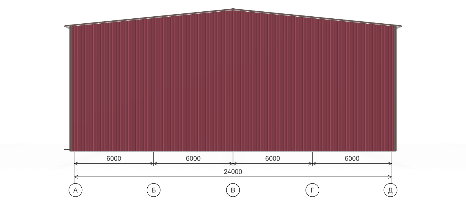 Быстровозводимое сенохранилище, 1440 кв.м
