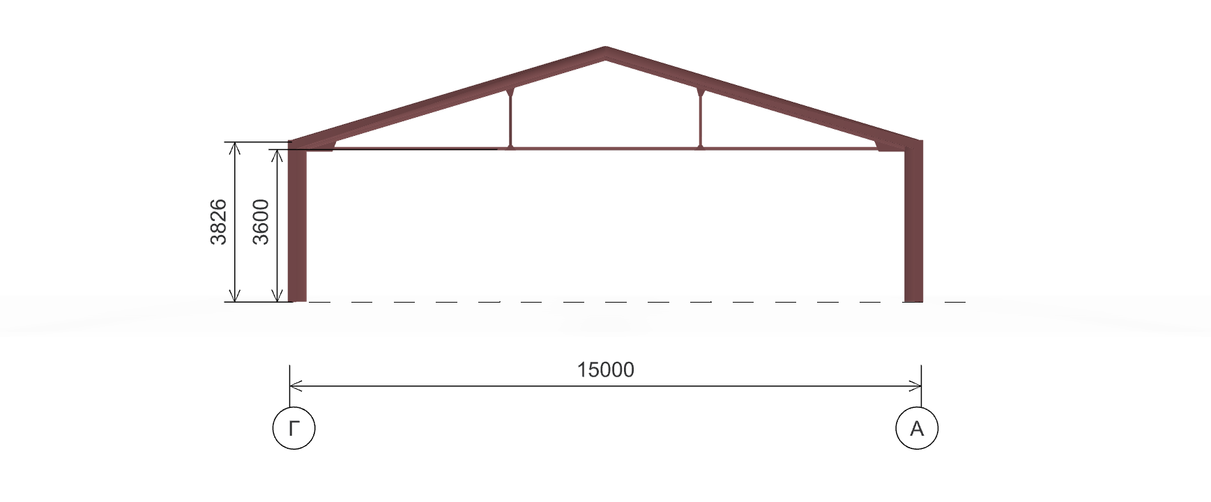 Каркас ангара, 270 кв.м