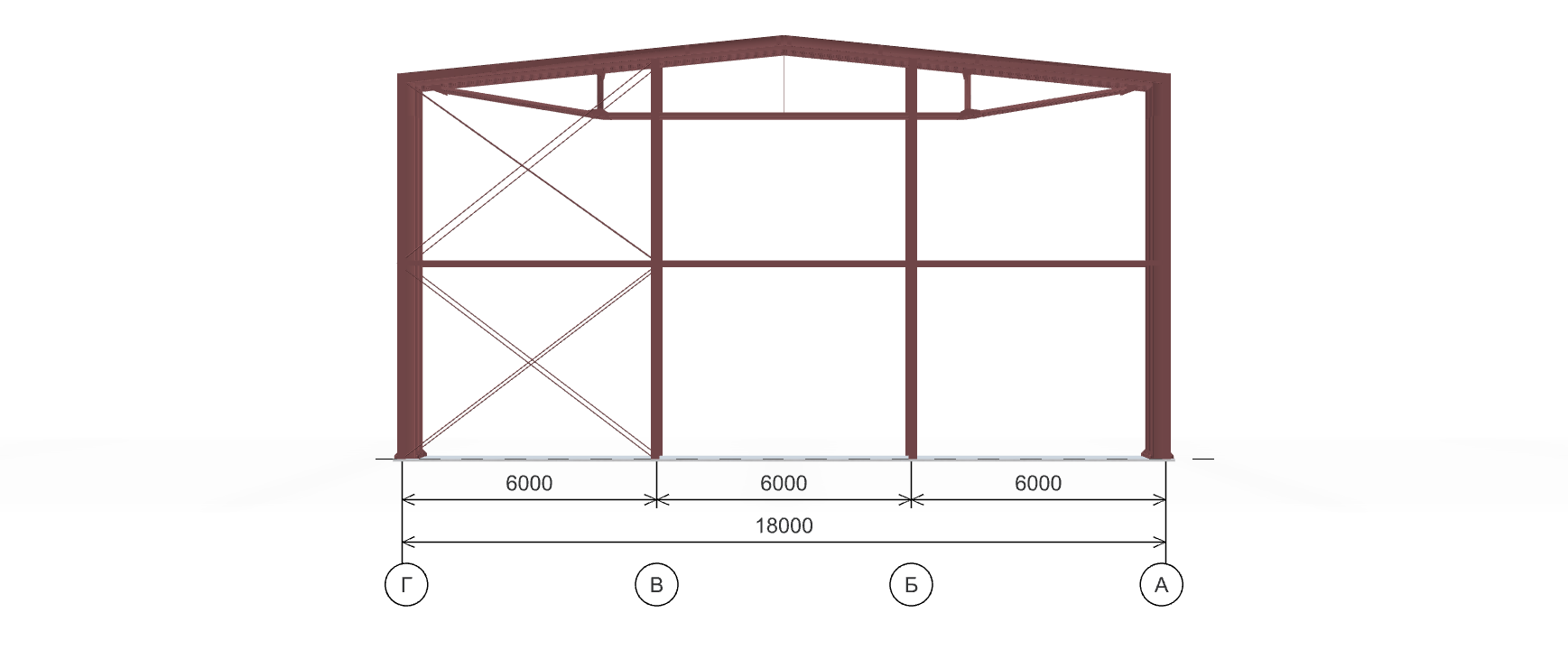 Каркас для склада удобрений, 864 кв.м