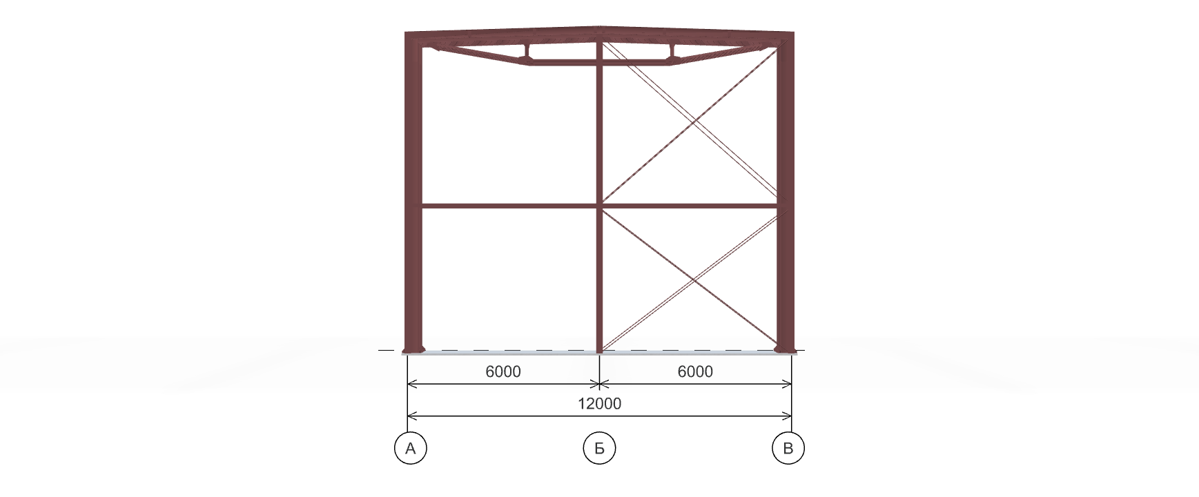 Каркас для торгового центра, 648 кв.м