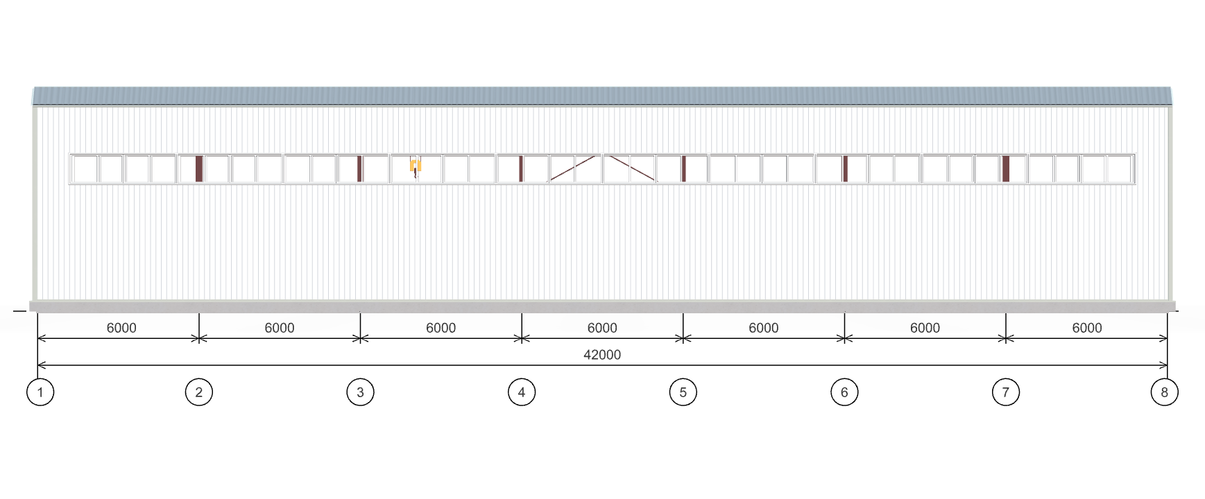 Склад для хранения спецтехники с кран-балкой, 504 кв.м