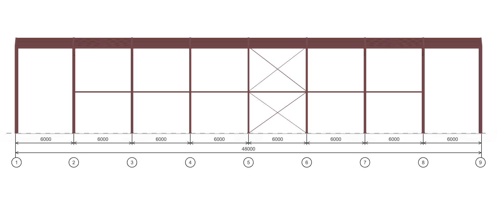 Каркас для склада удобрений, 864 кв.м
