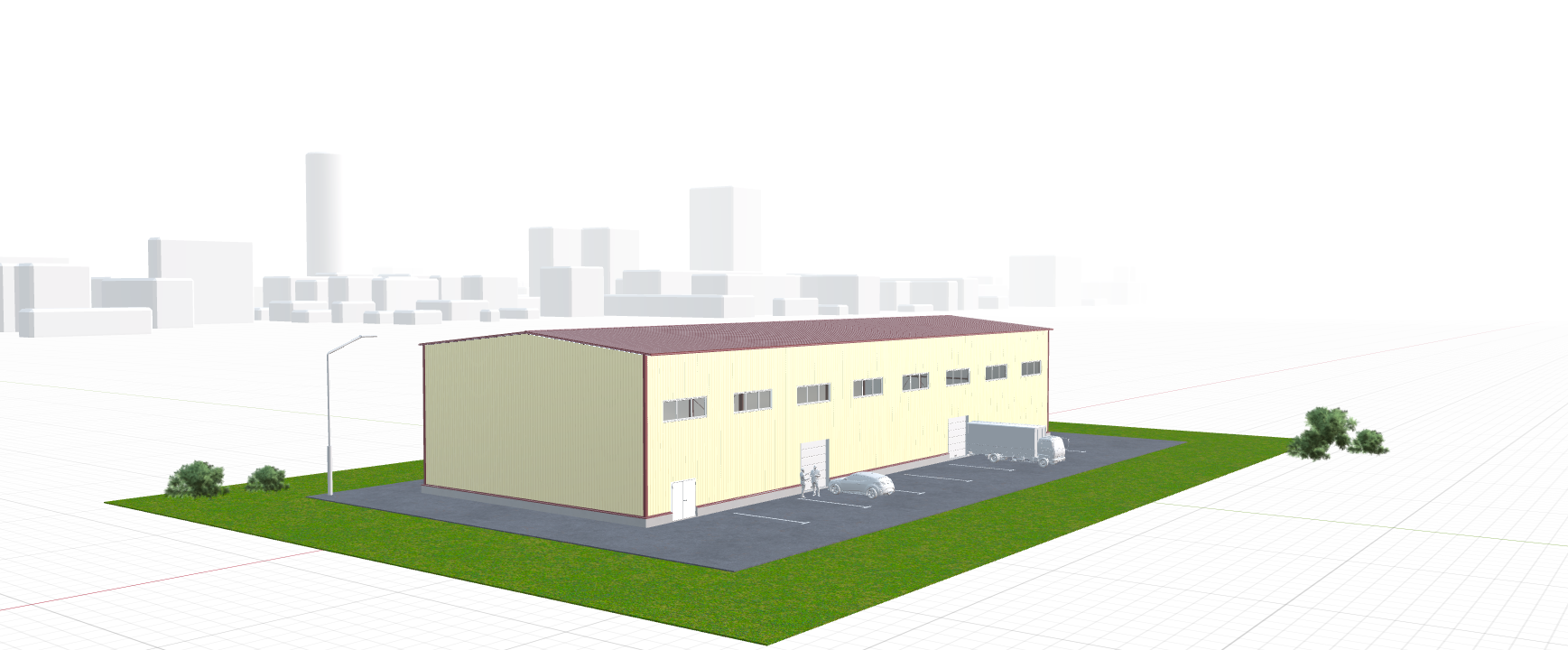 Ангар для техники с кран-балкой, 864 кв.м