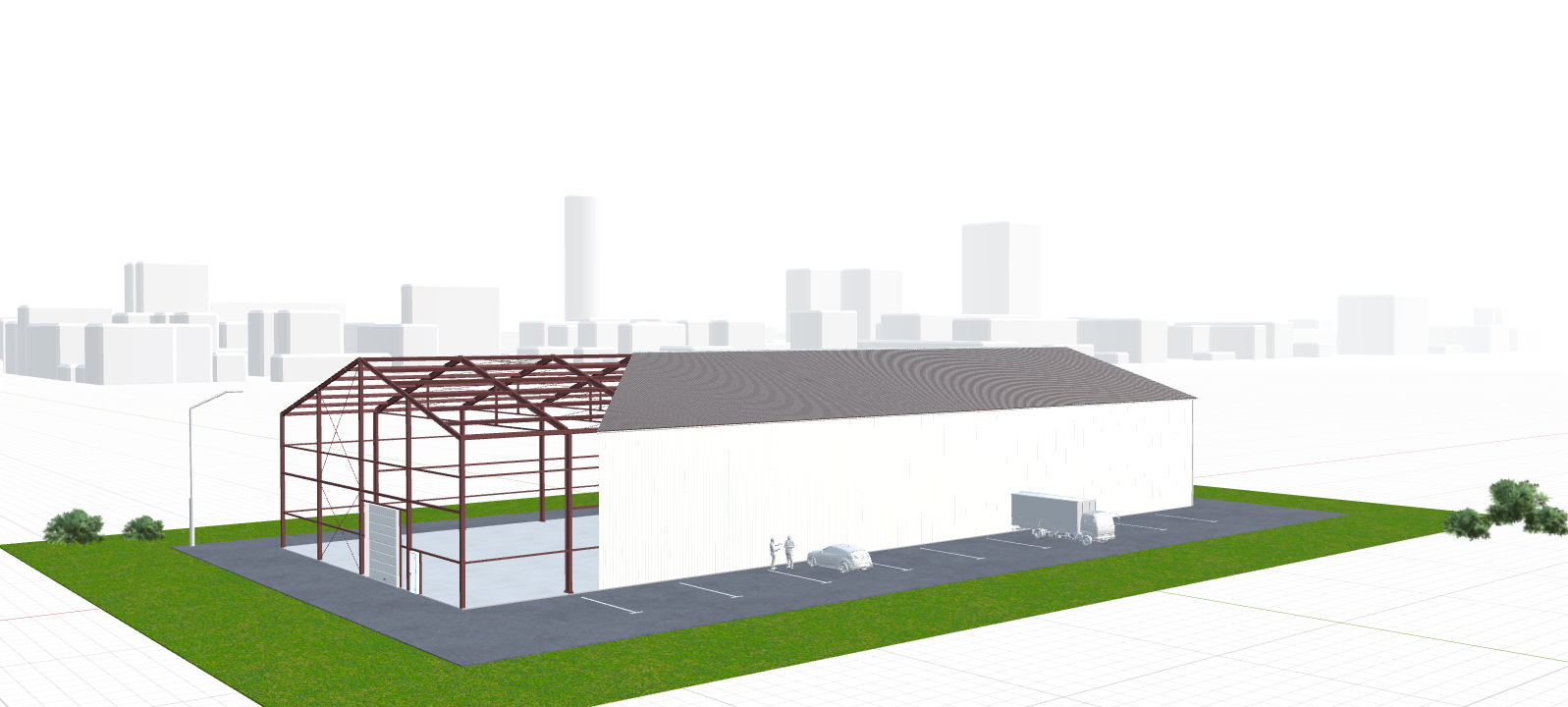 Быстровозводимое сенохранилище, 1440 кв.м