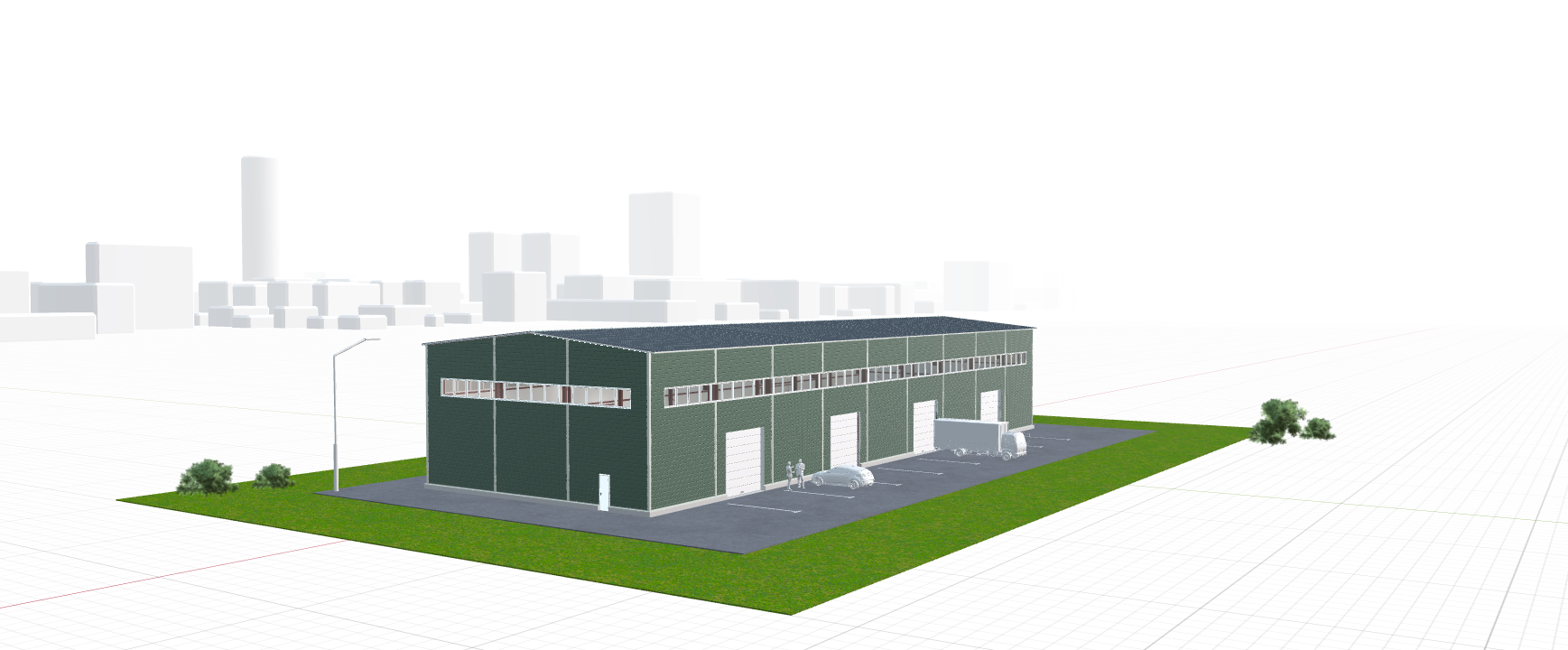Быстровозводимый цех, 972 кв.м