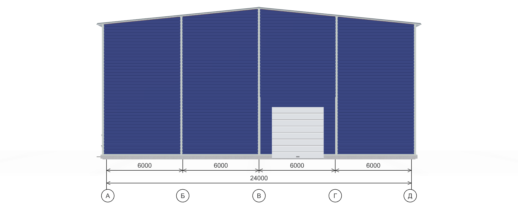 Производственное здание с кран-балкой, 1728 кв.м