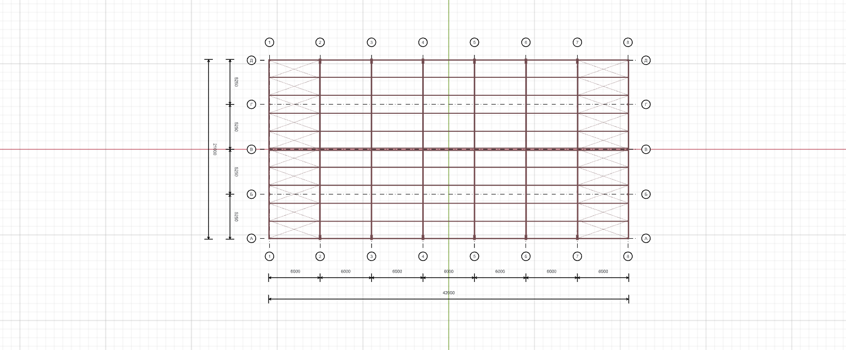 Каркас производственного здания с кран-балкой, 882 кв.м