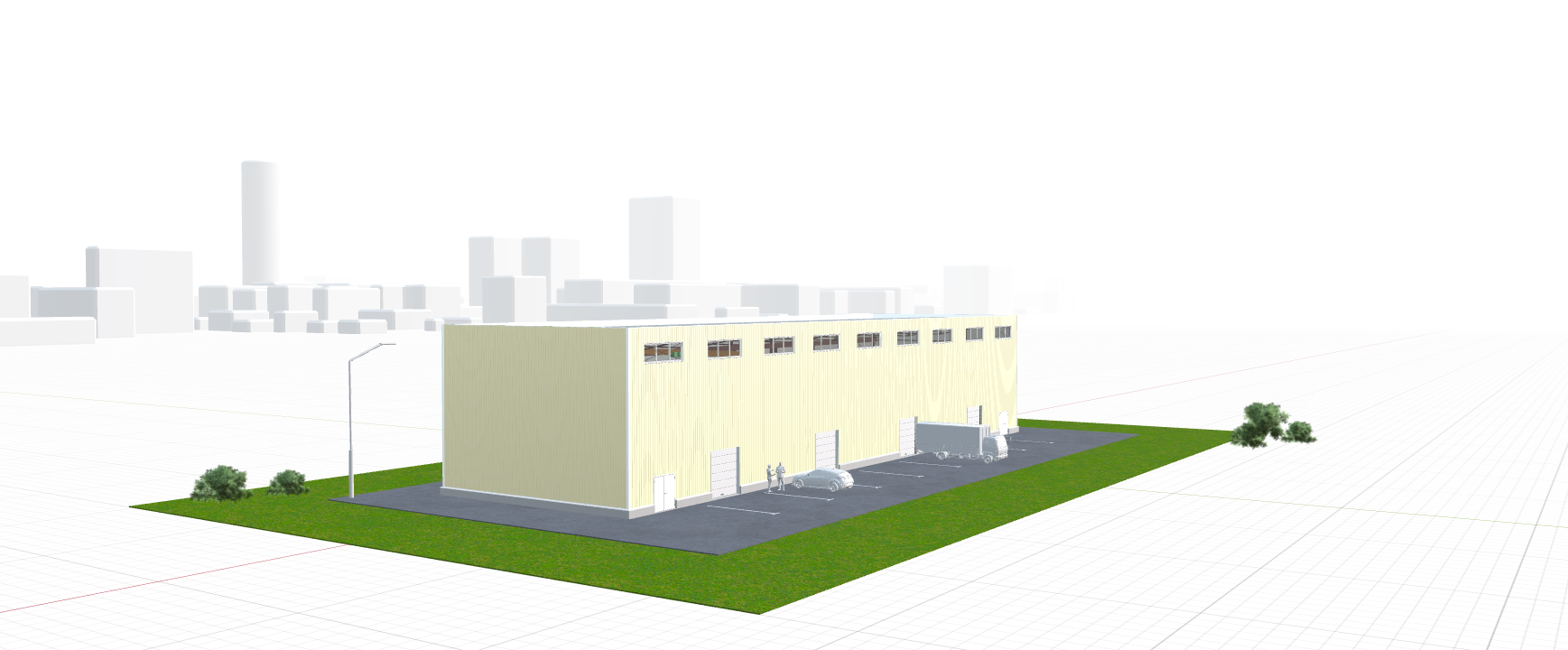 Производственное здание с кран-балкой, 810 кв.м