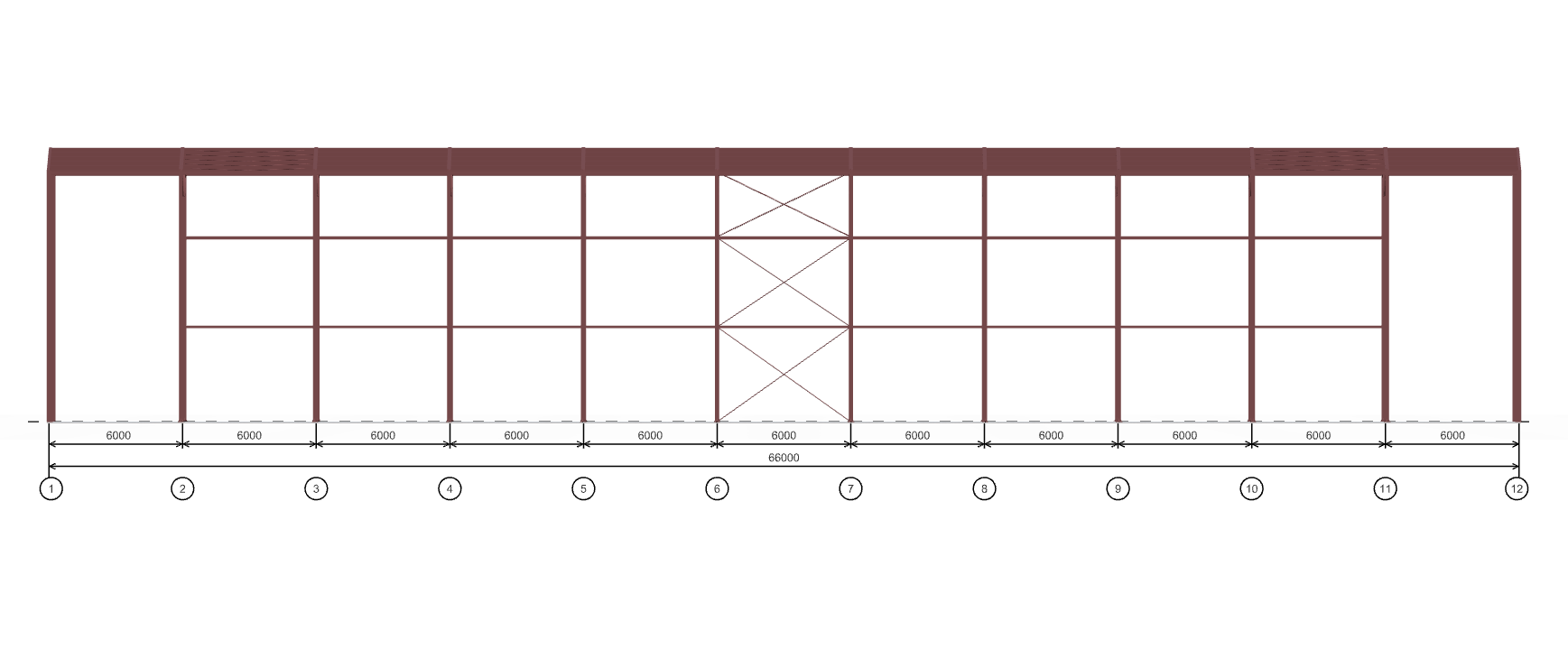 Каркас ангара, 1386 кв.м