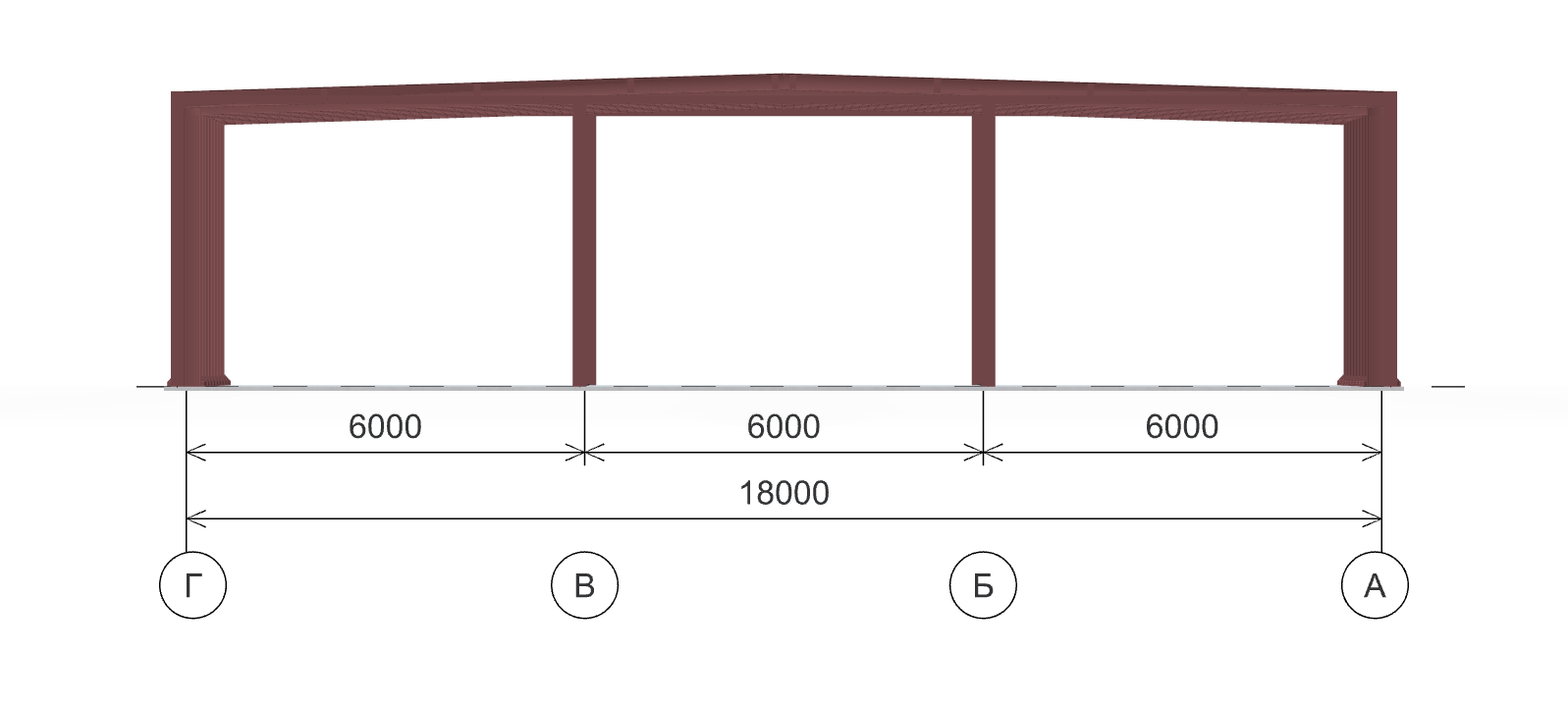 Каркас для гипермаркета, 1080 кв.м