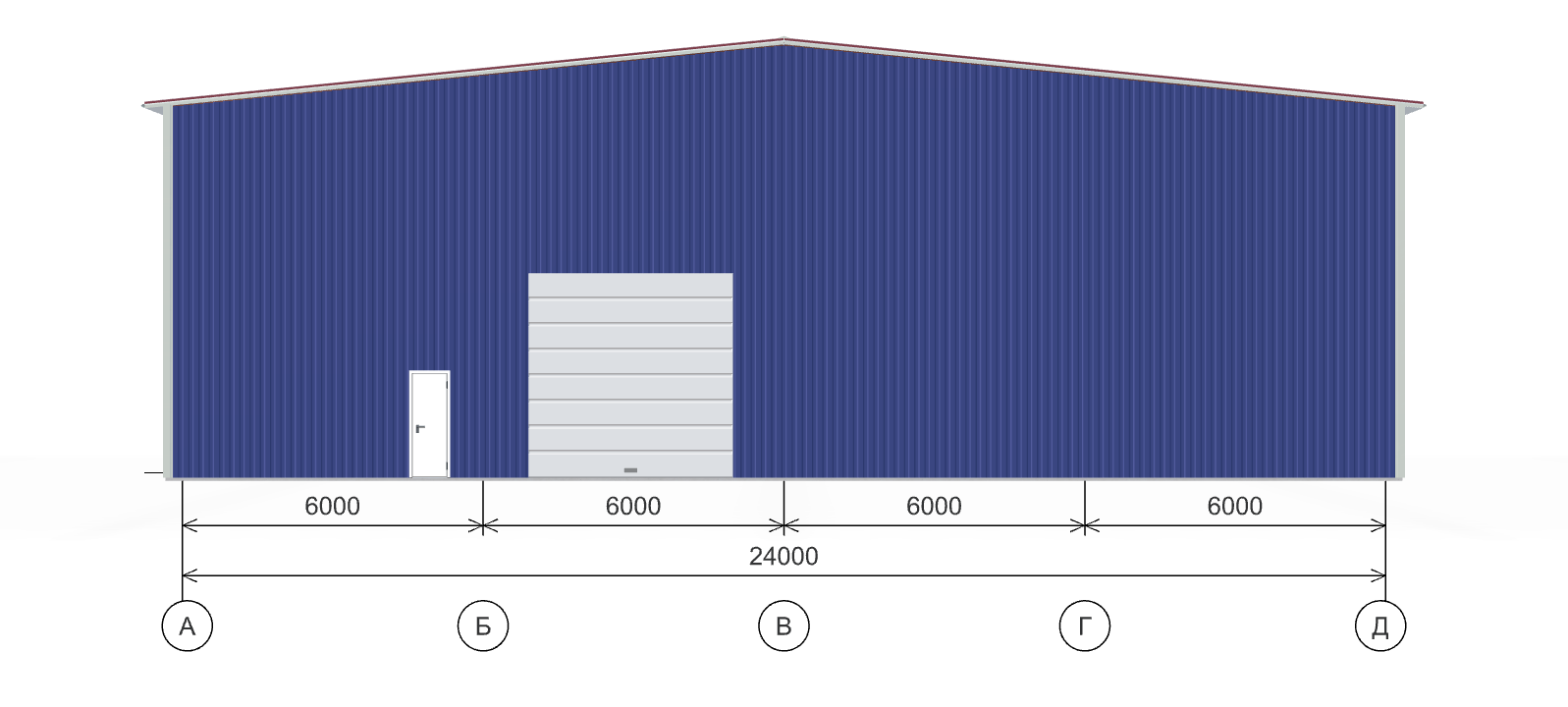 Быстровозводимое сенохранилище, 1440 кв.м