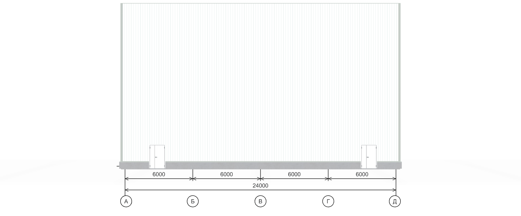 Производственное здание с кран-балкой, 2304 кв.м