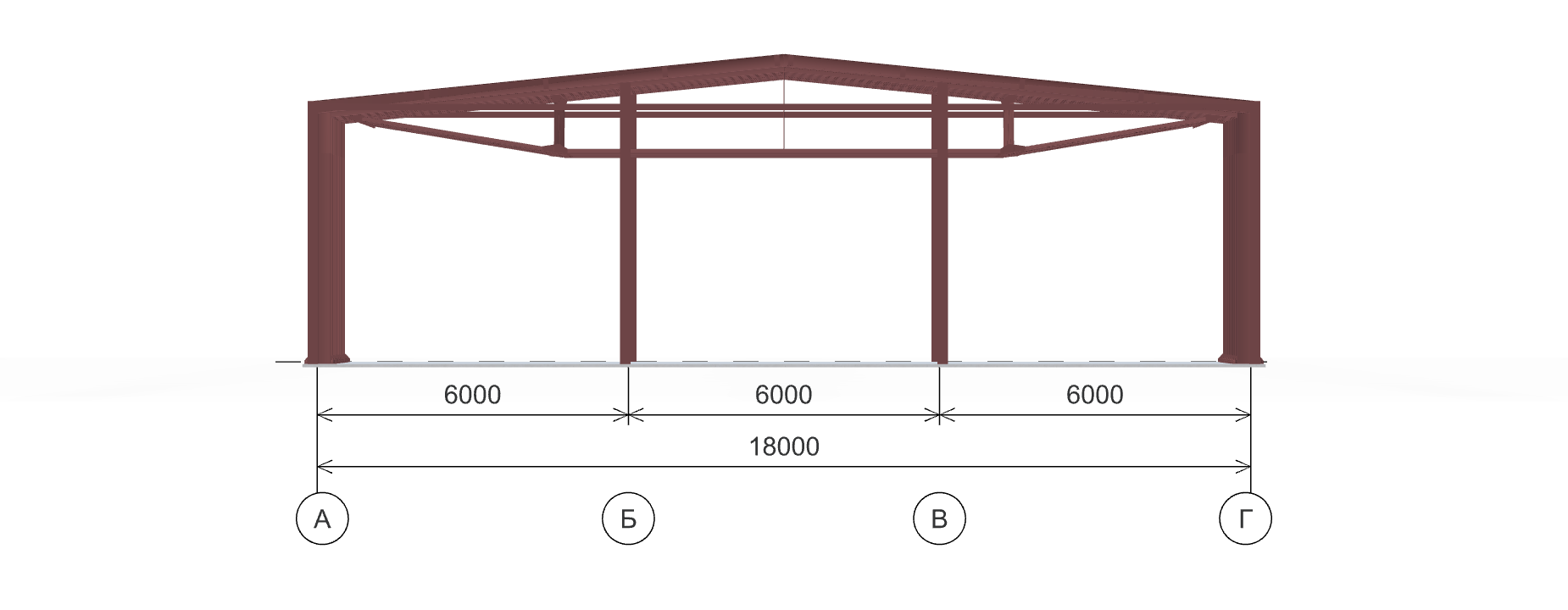 Каркас для гипермаркета, 1080 кв.м