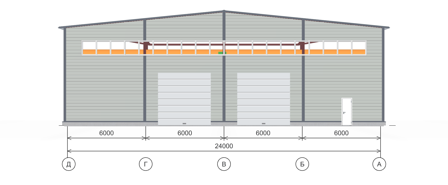 Быстровозводимый цех, 1008 кв.м
