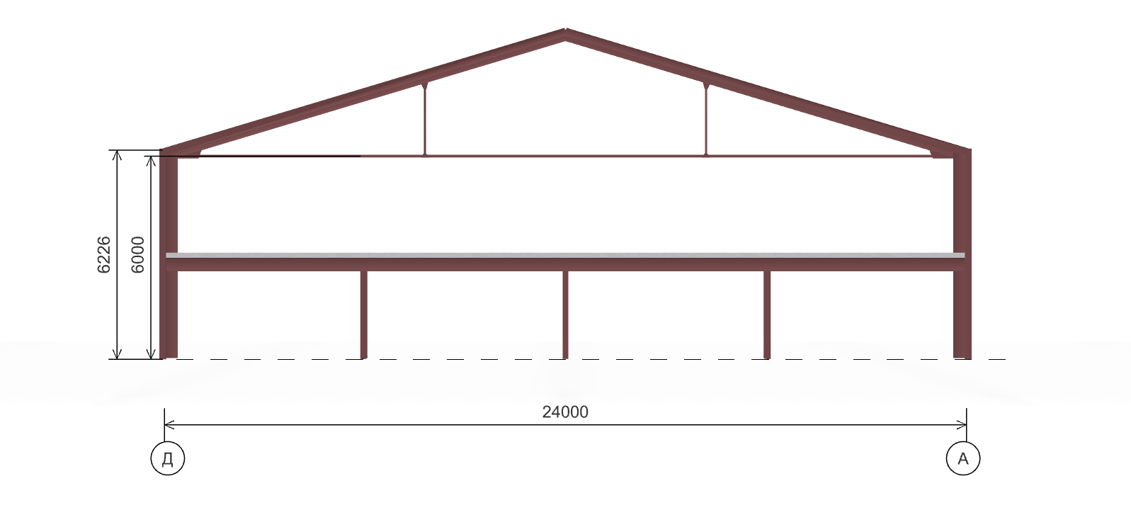 Каркас для зернохранилища, 1008 кв.м