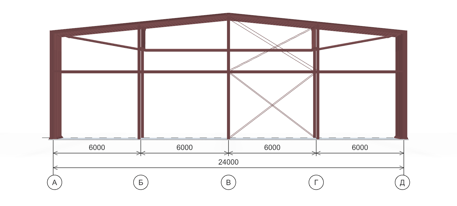 Каркас здания банкетного зала, 1440 кв.м
