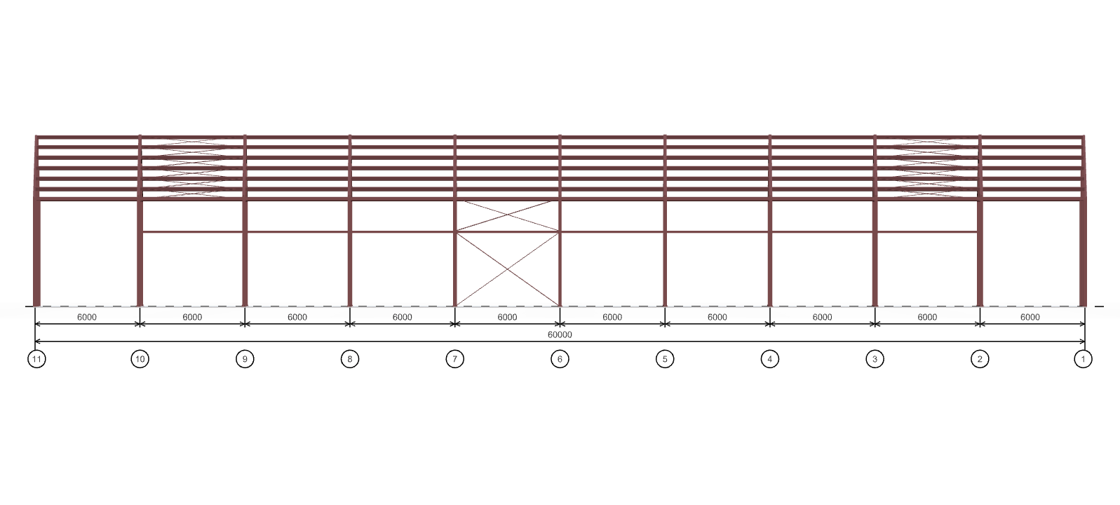 Каркас производственного цеха, 1440 кв.м