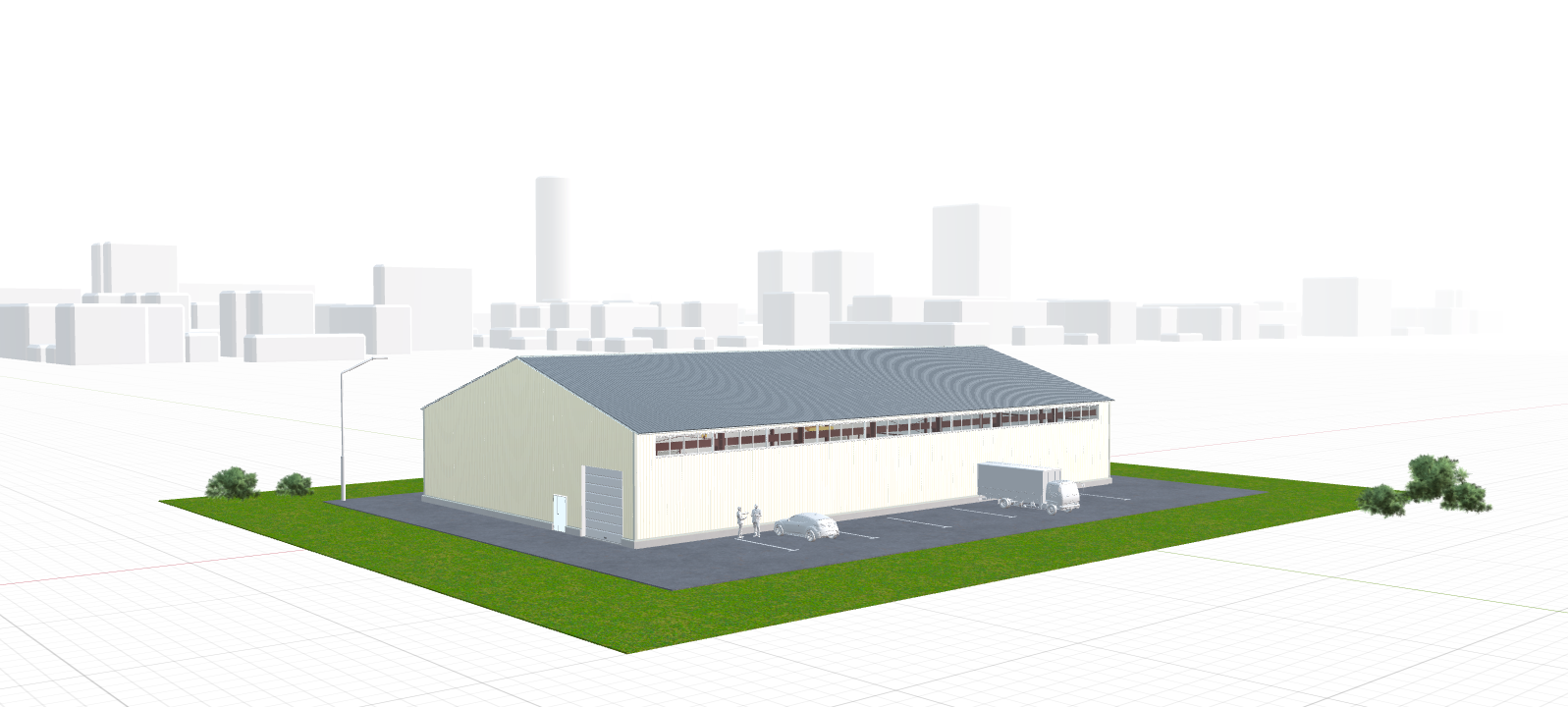 Производственное здание с кран-балкой, 1008 кв.м