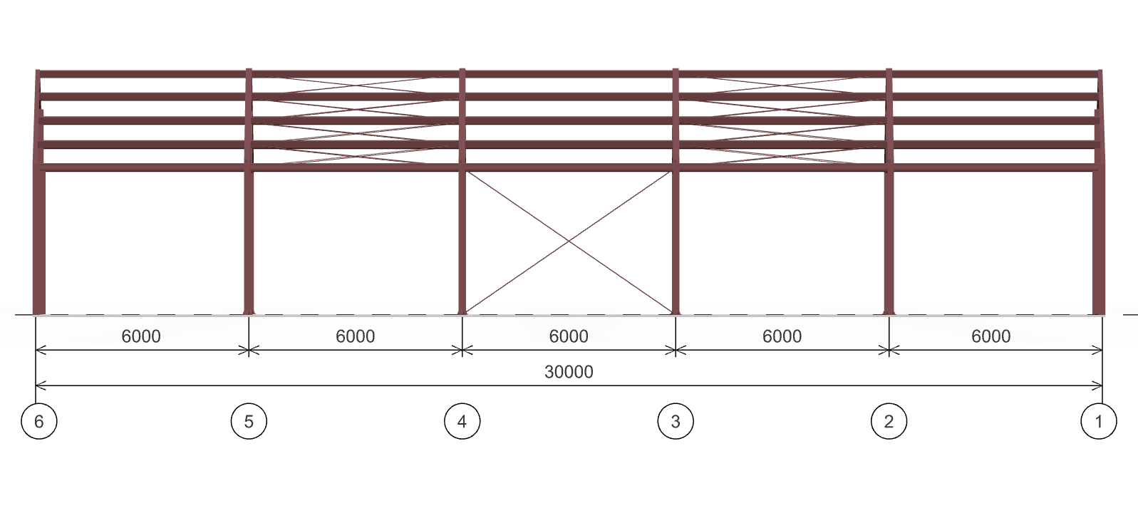 Каркас ангара для КРС, 540 кв.м