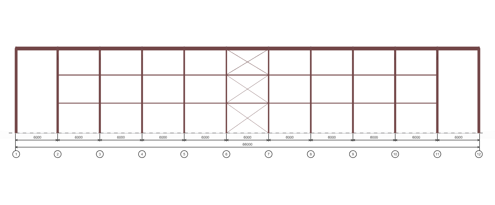Каркас для автосалона, 1386 кв.м