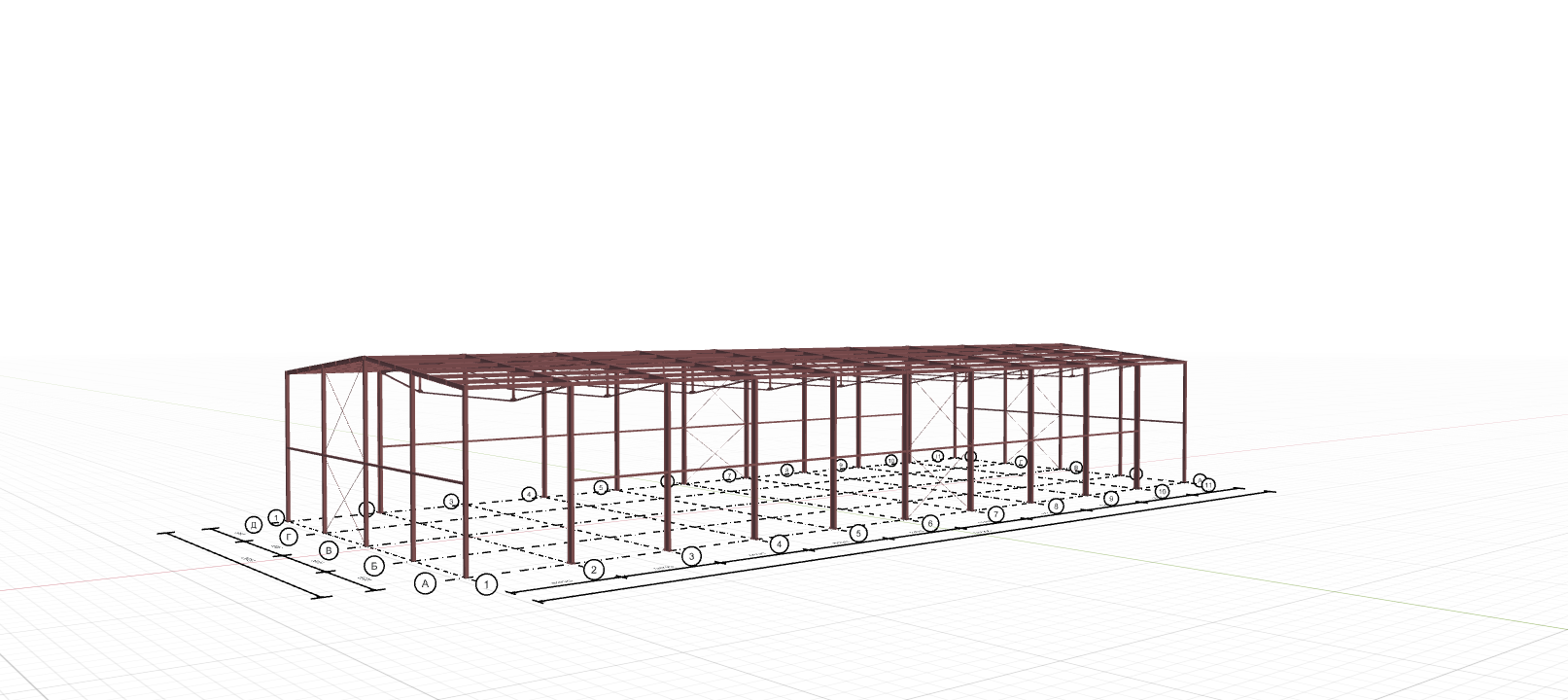 Каркас для автосервиса, 1440 кв.м