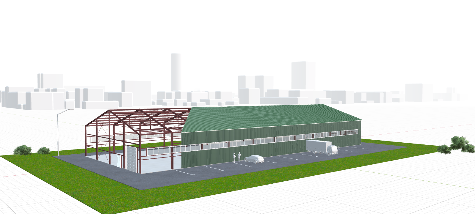 Быстровозводимый коровник, 1440 кв.м