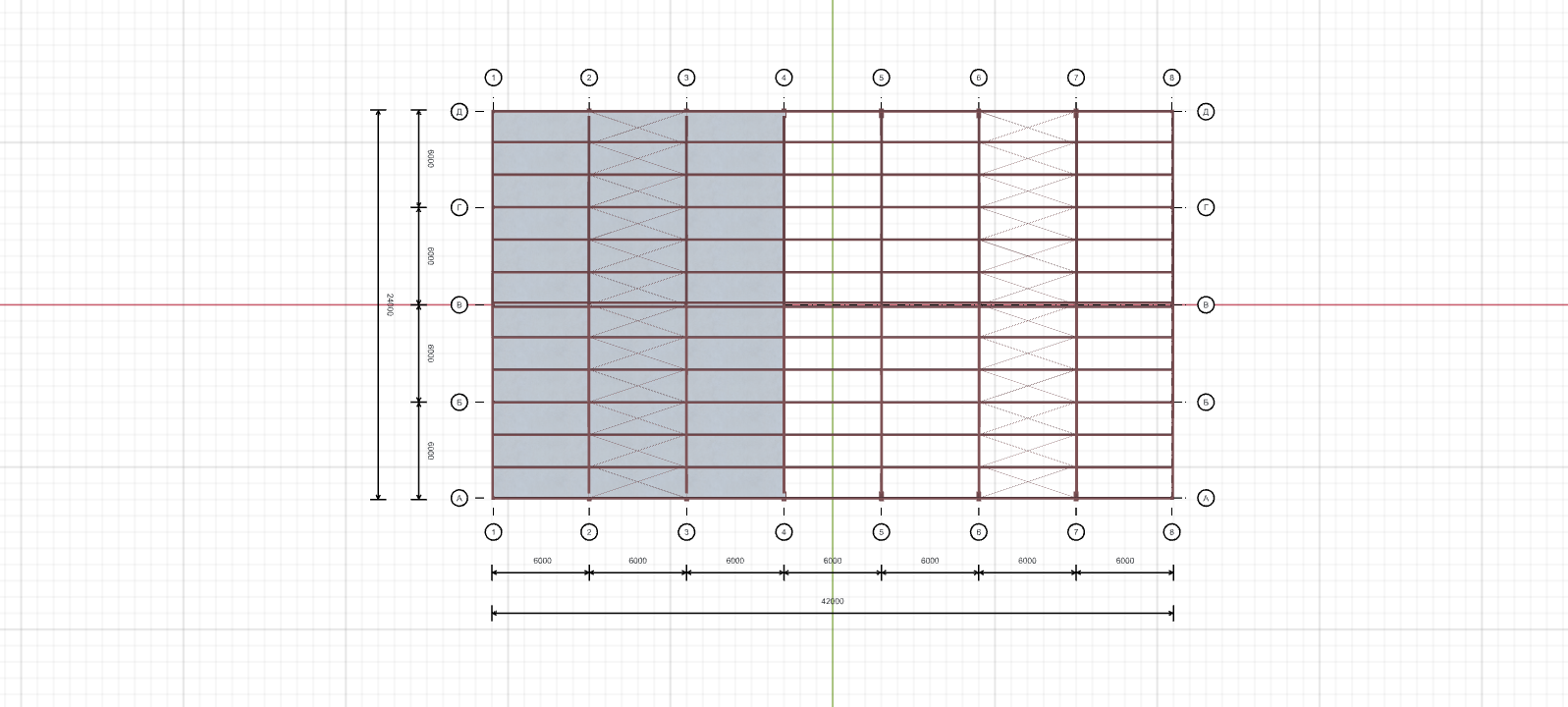 Каркас для зернохранилища, 1008 кв.м